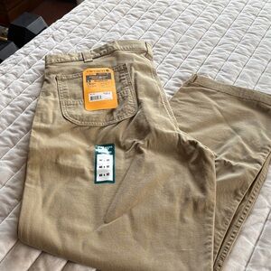 Carhartt Men's Khaki canvas rugged Flex 40x32